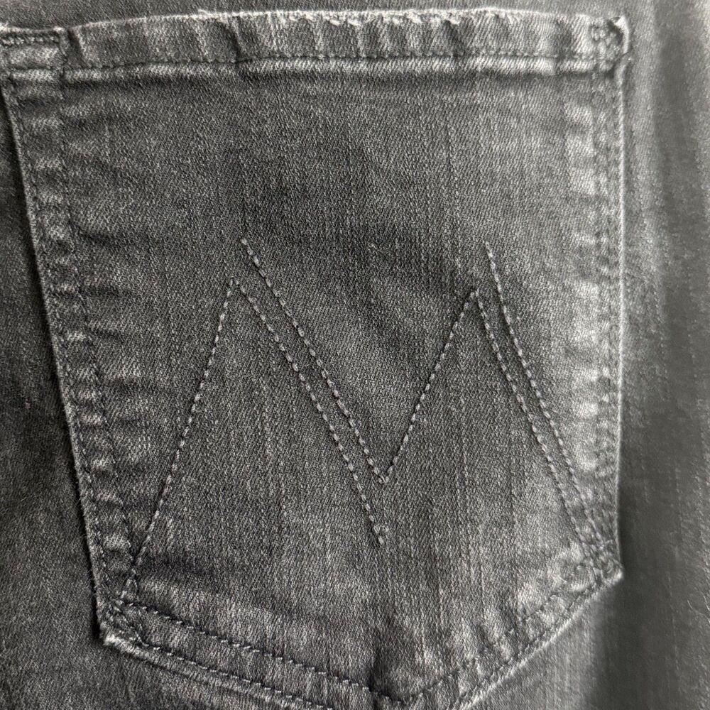 mother the mid rise dazzler ankle skinny black jeans not guilty wash 33 stretchy - Picture 7 of 13